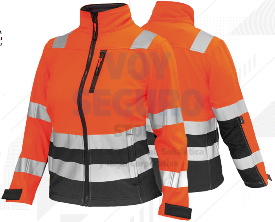 CHAQUETA SOFTSHELL ALTA VISIBILIDAD MUJER