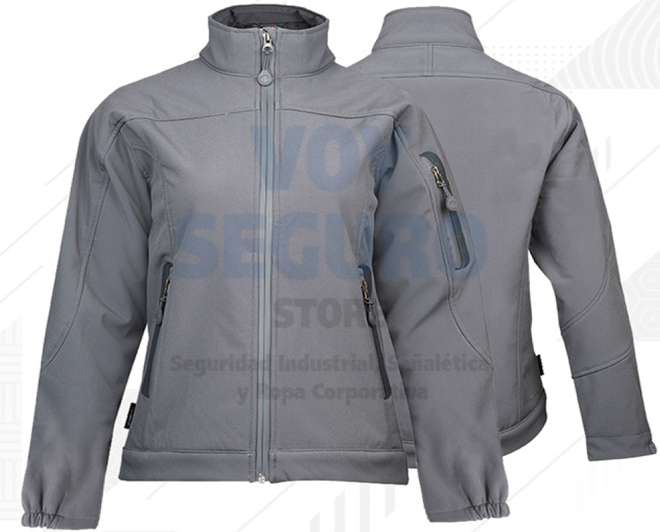 CHAQUETA SOFTSHELL BOLSILLO EN BRAZO MANGA LARGA MUJER