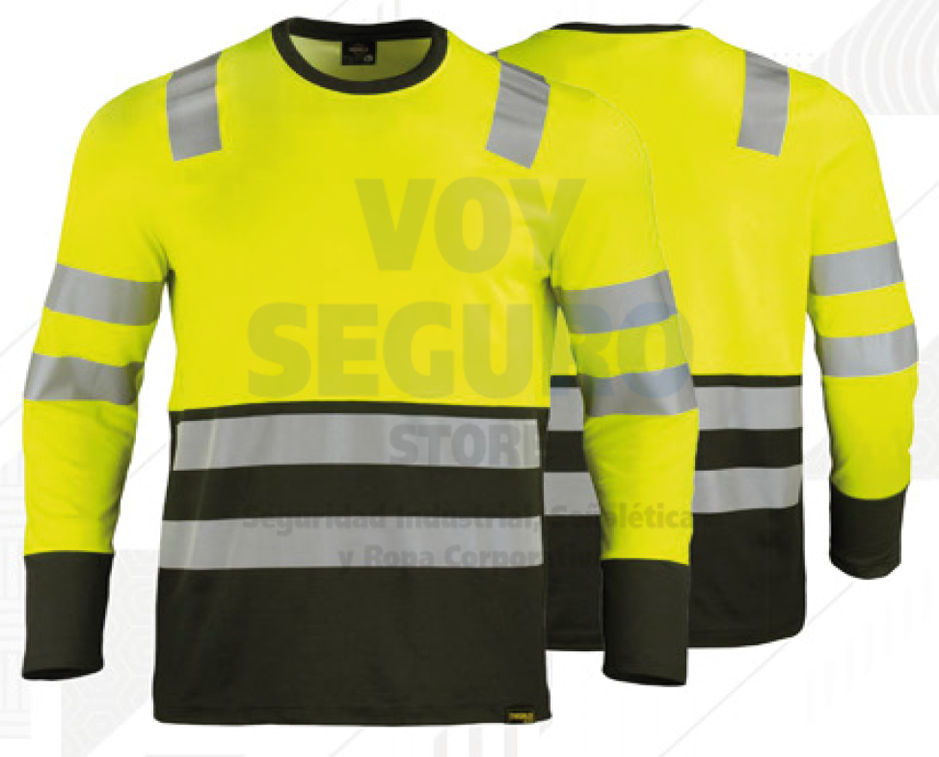 POLERA HIBRIDA HI VIS BI COLOR